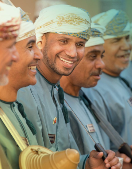 Warm outdoor lounge setting in Oman representing VisitOman's values